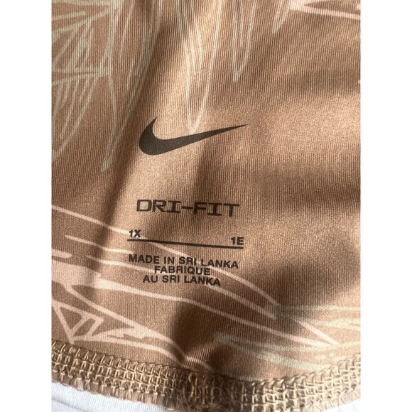 Nike One Luxe Dri-Fit 7/8 Length Mid Rise Leggings 1X Tight Fit Tropical Print - Picture 2 of 11
